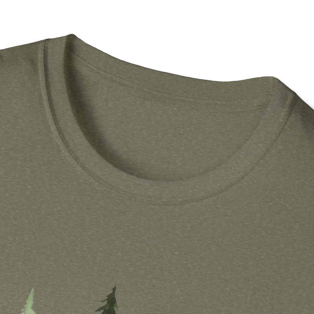Pine Forest Tee — Watercolor Evergreen Tree T-Shirt