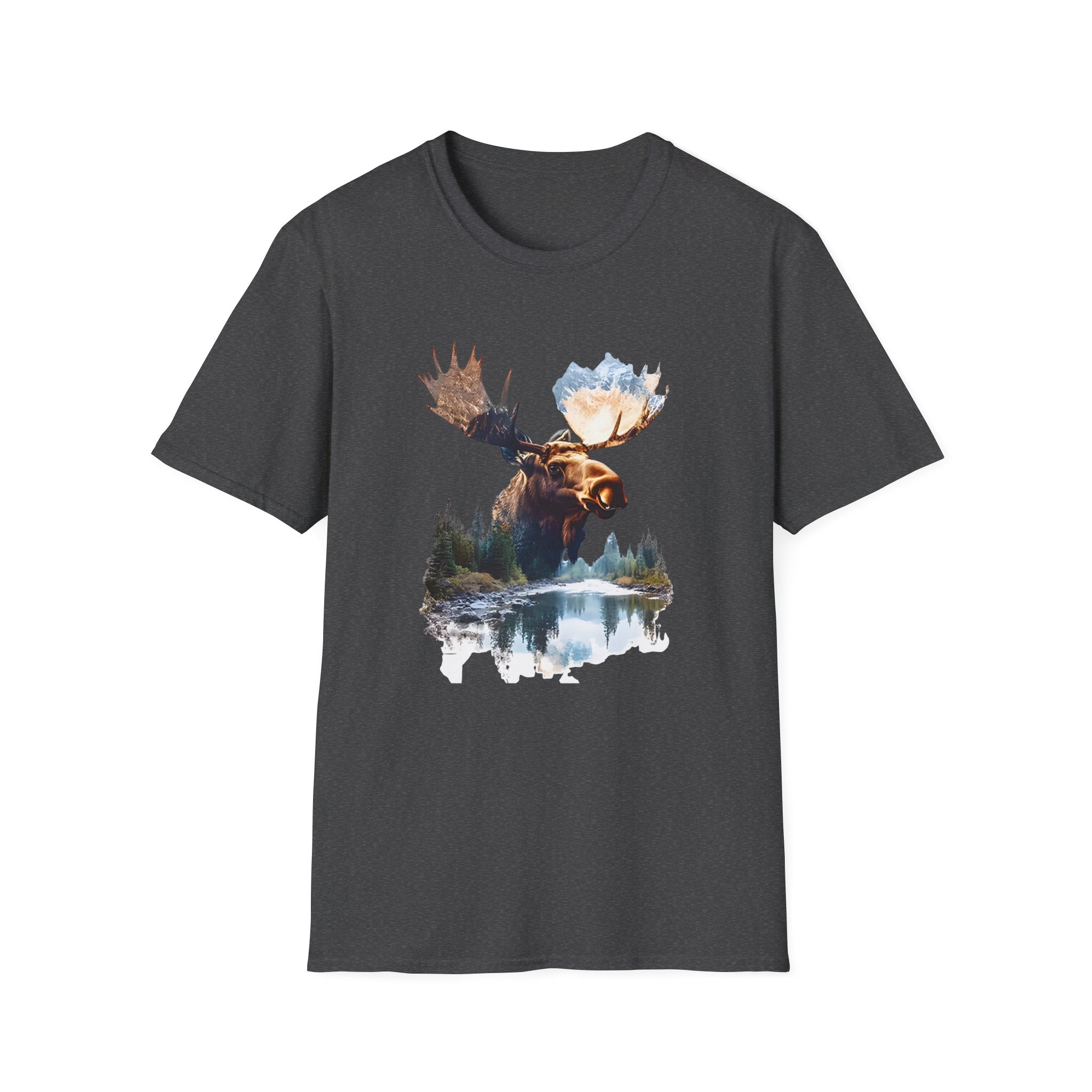 Moose Reflection T-Shirt – Wilderness Lake Double Exposure Tee