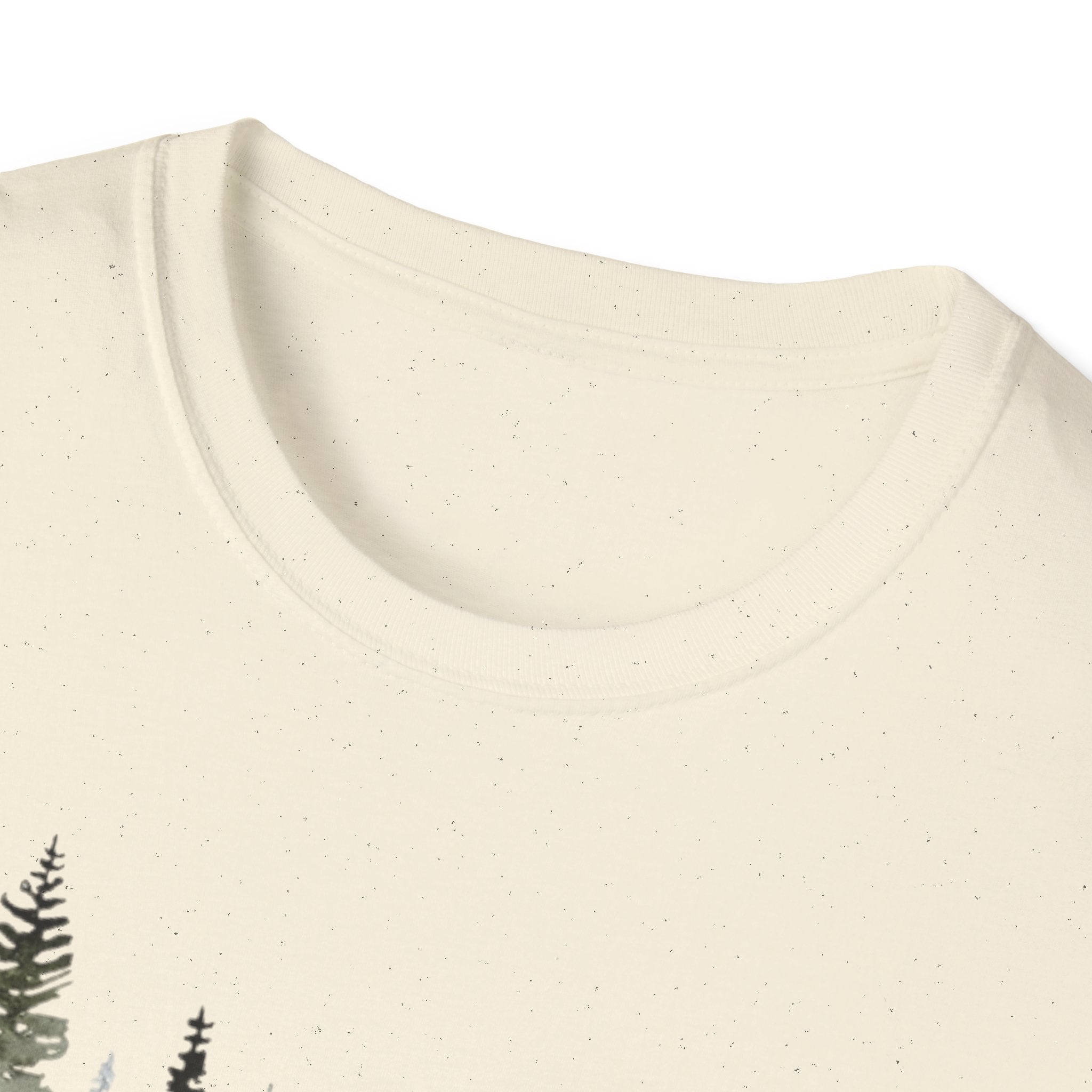 Forest Watercolor T-Shirt — Misty Pine Trees Nature Tee