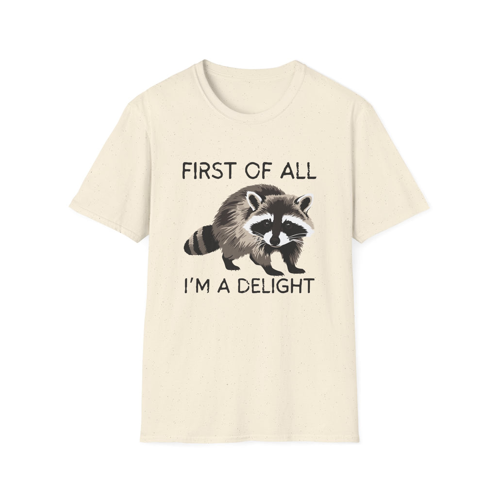 Raccoon ‘First of All I’m a Delight’ Graphic T‑Shirt