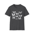 Butterfly Sketch Grid T-Shirt — Vintage Botanical Insect Tee