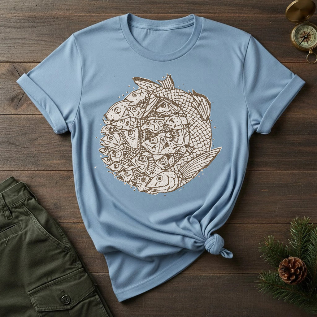 Koi Circle T-Shirt — Intricate Koi Fish Mandala Tee