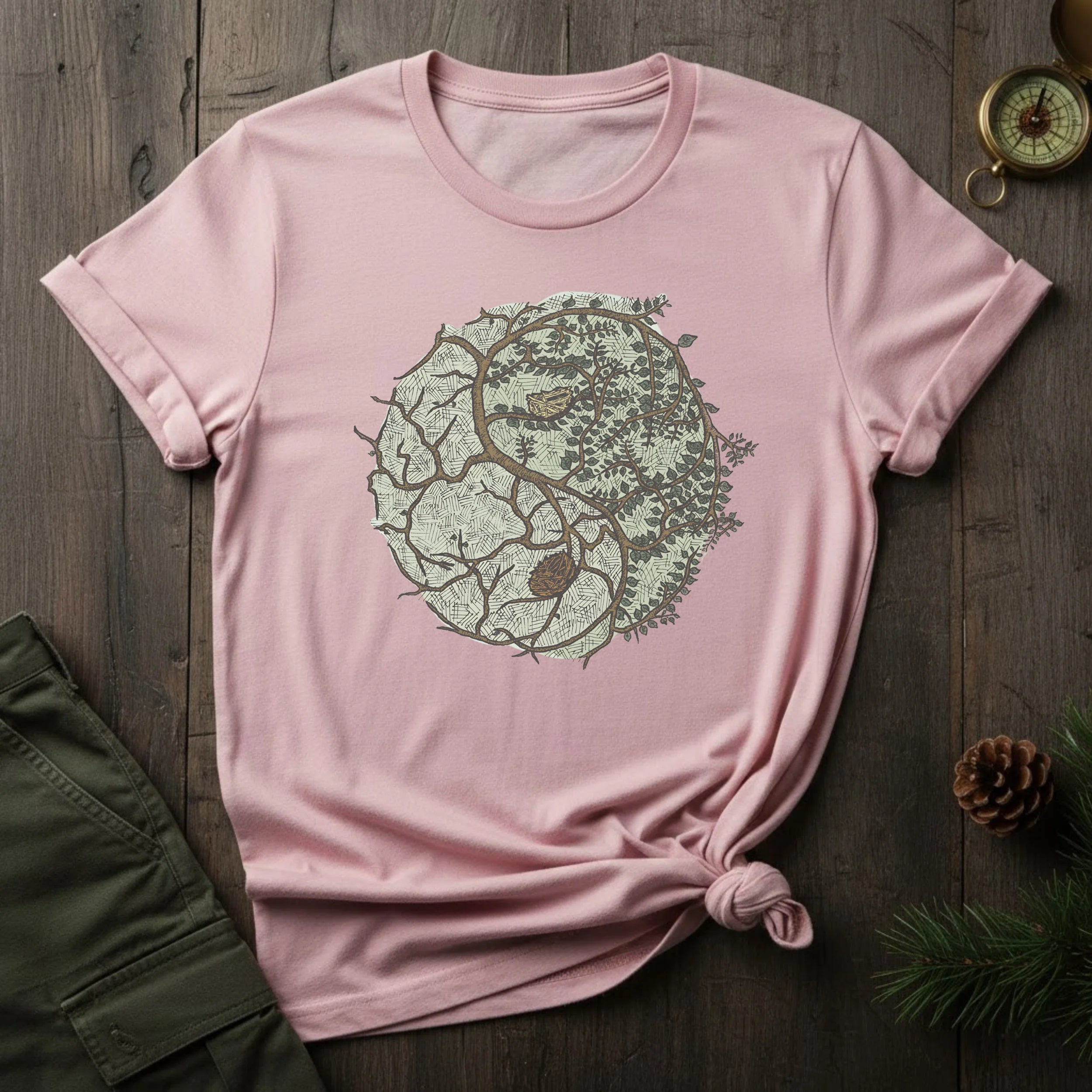 T-Shirt — Forest & Stone Circle Illustration Tee