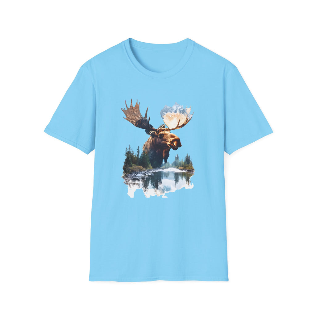 Moose Reflection T-Shirt – Wilderness Lake Double Exposure Tee