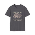 T-Shirt — “First Of All I’m A Delight” Raccoon Vintage Graphic Tee