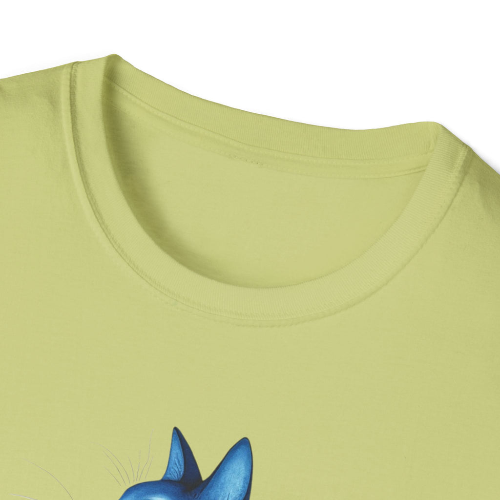 Floral Blue Cat T-Shirt