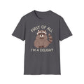 Raccoon 'First of All I'm a Delight' Cute Graphic T-Shirt
