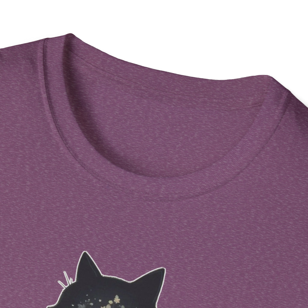 Floral Silhouette Cat T-Shirt