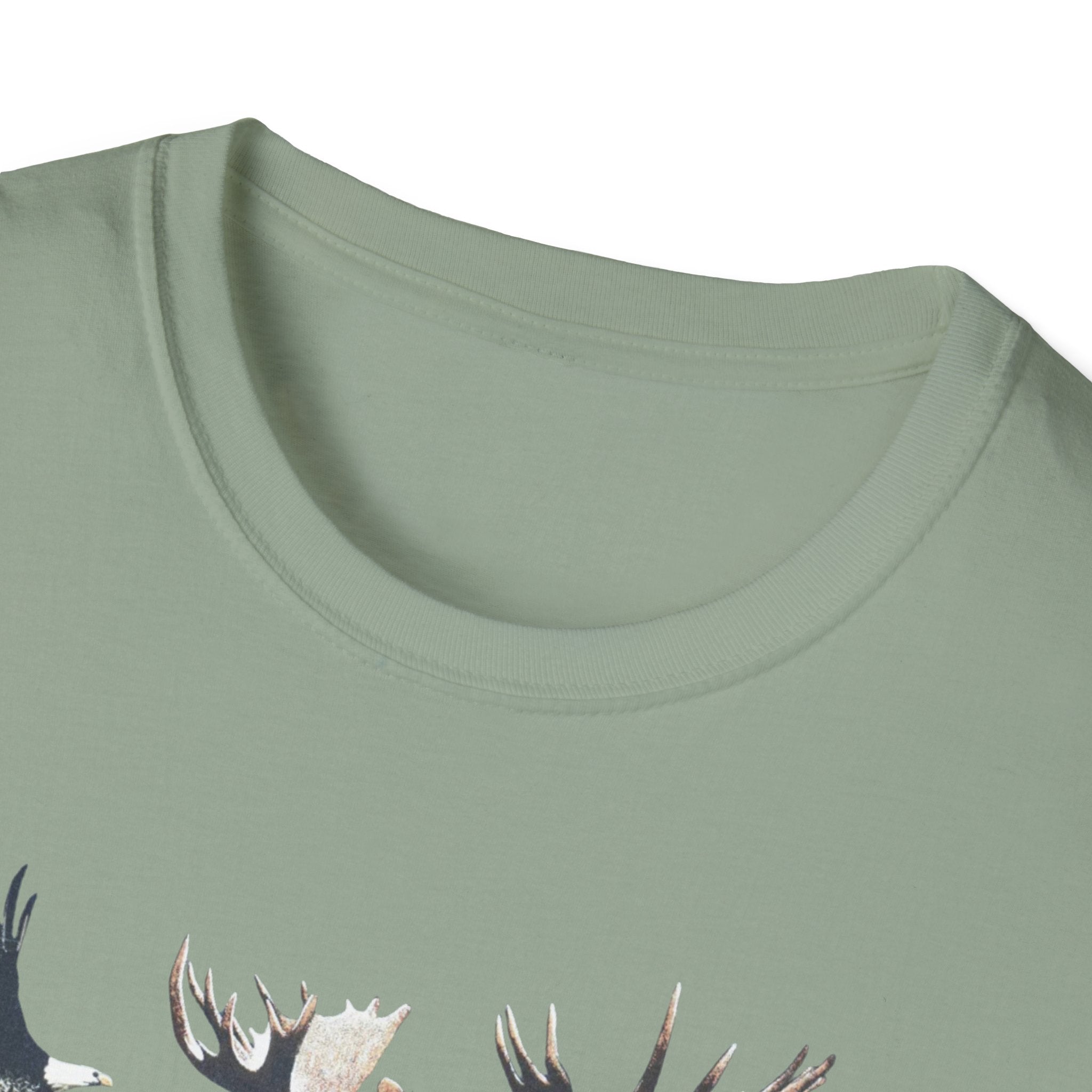 Wildlife Watercolor T-Shirt — Moose, Bear & Eagle Nature Tee