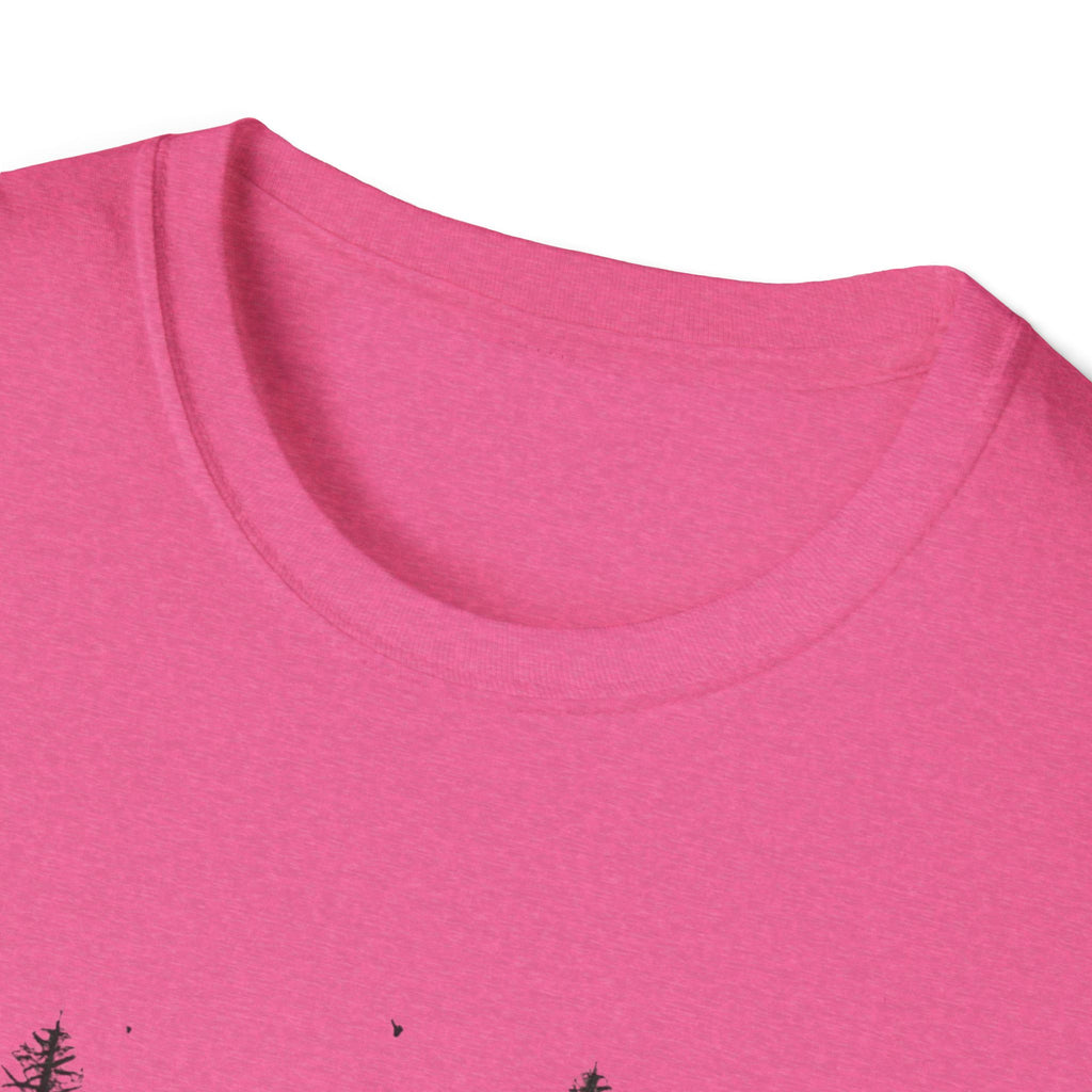 Pine Grove Minimalist Tee — Hand-Drawn Forest Trees T-Shirt
