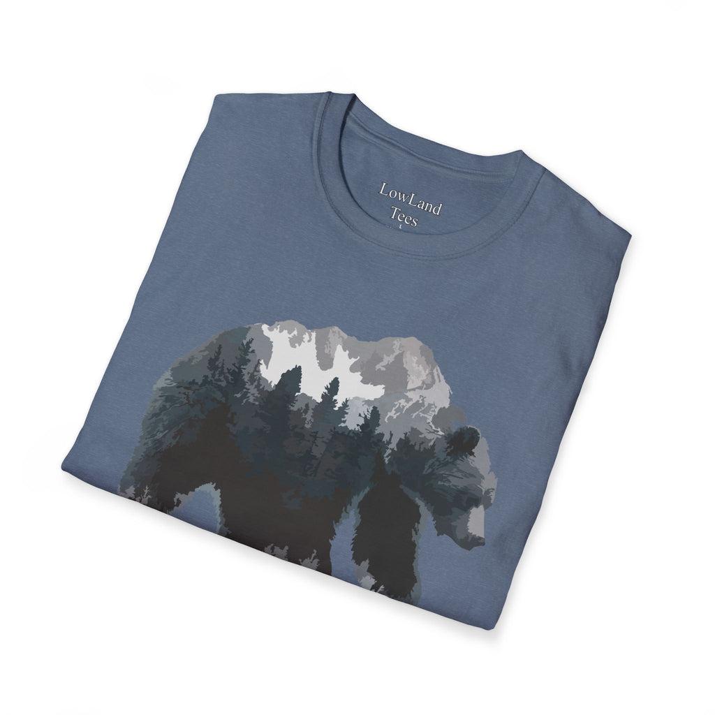 Mountain Spirit Bear T-Shirt — Double Exposure Wilderness Nature Tee