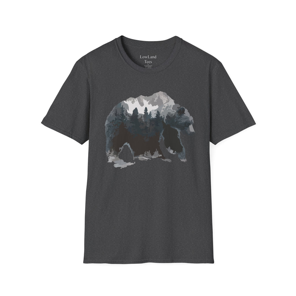 Mountain Spirit Bear T-Shirt — Double Exposure Wilderness Nature Tee