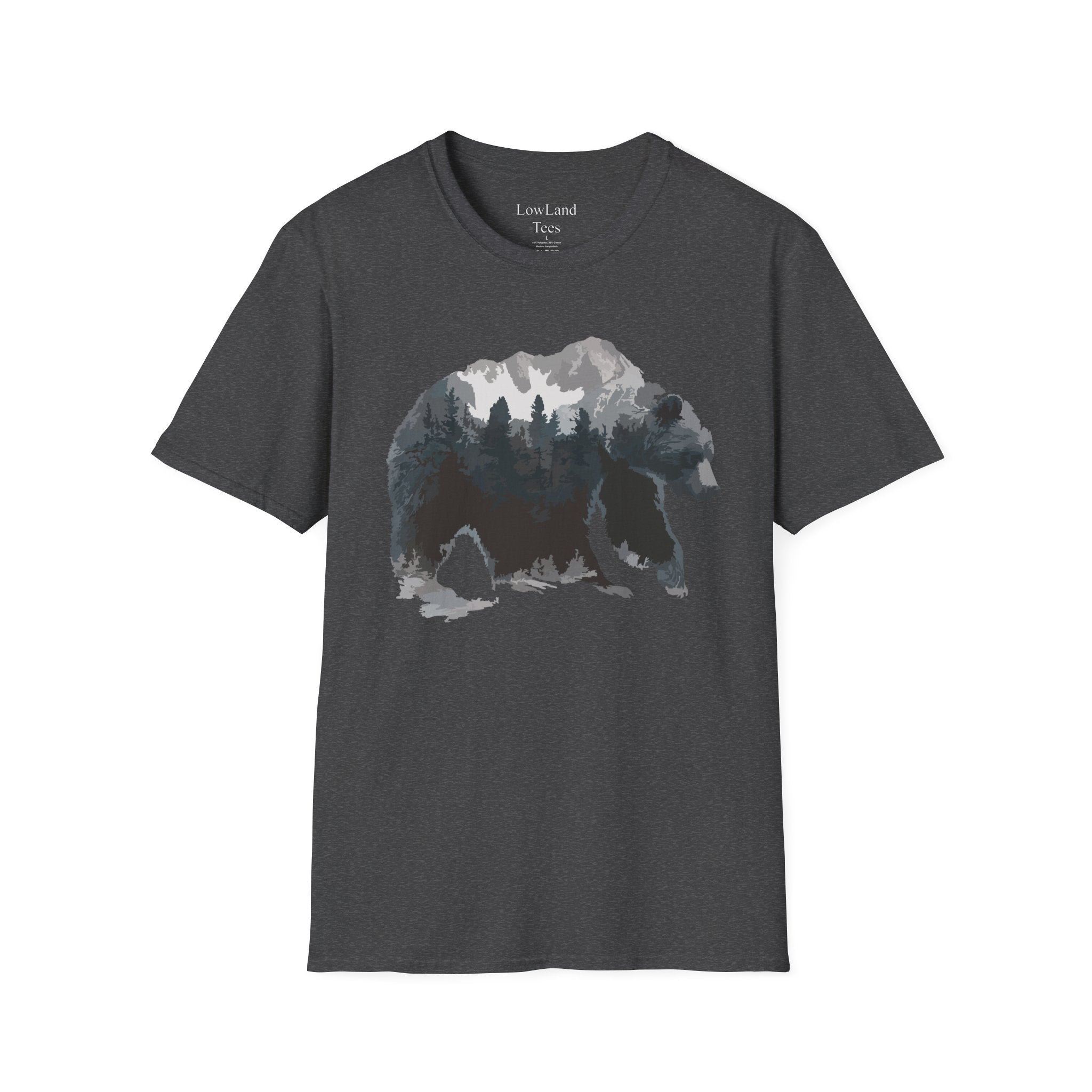 Mountain Spirit Bear T-Shirt — Double Exposure Wilderness Nature Tee