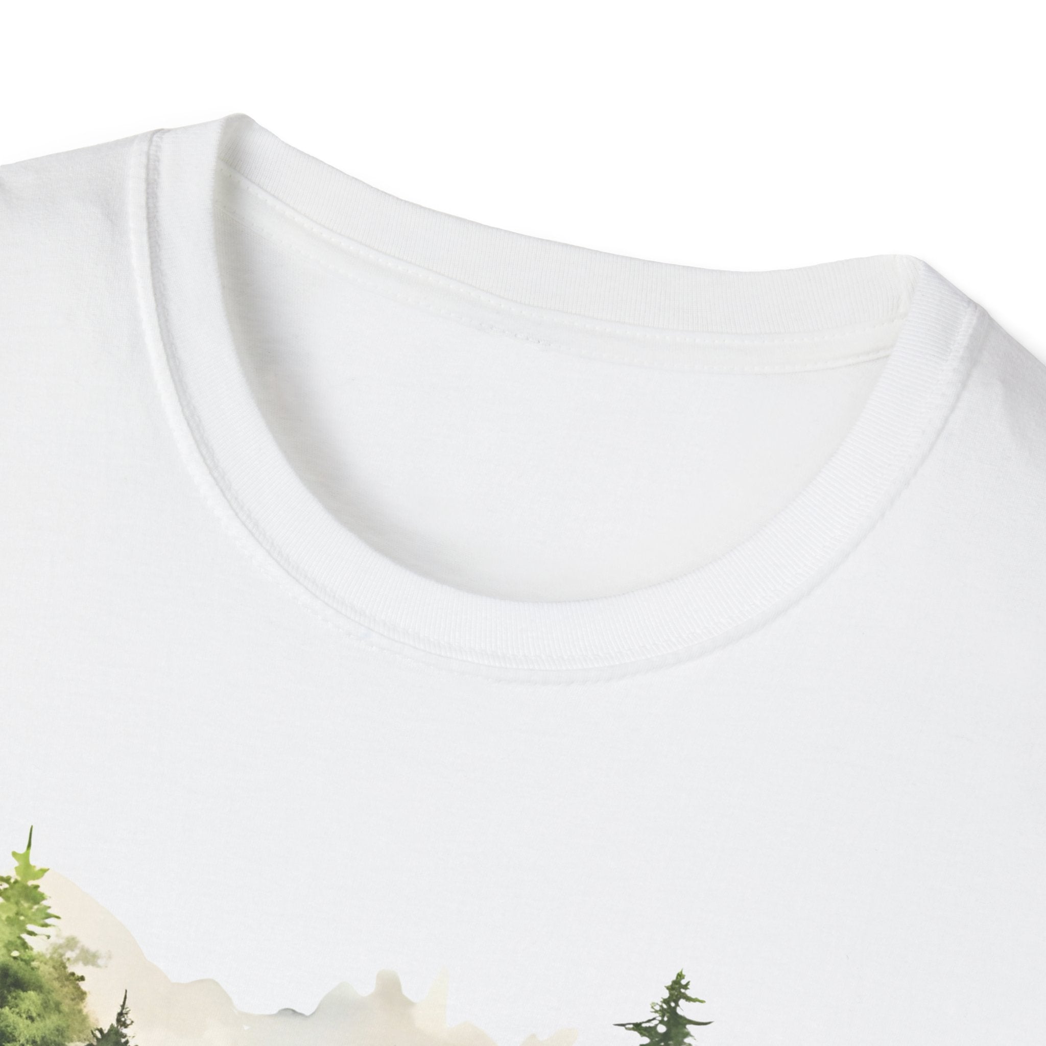 Nature Watercolor Forest T-Shirt — Mountain Pines Scenic Tee