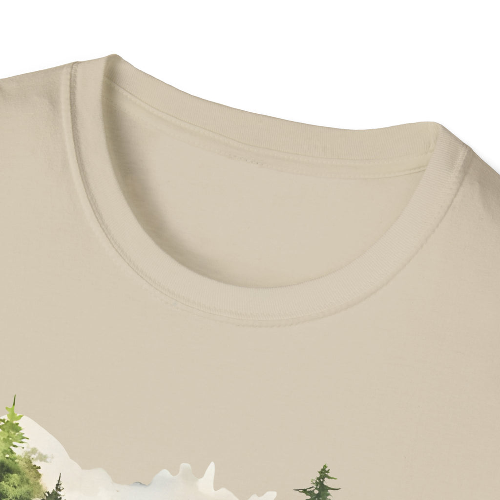Nature Watercolor Forest T-Shirt — Mountain Pines Scenic Tee