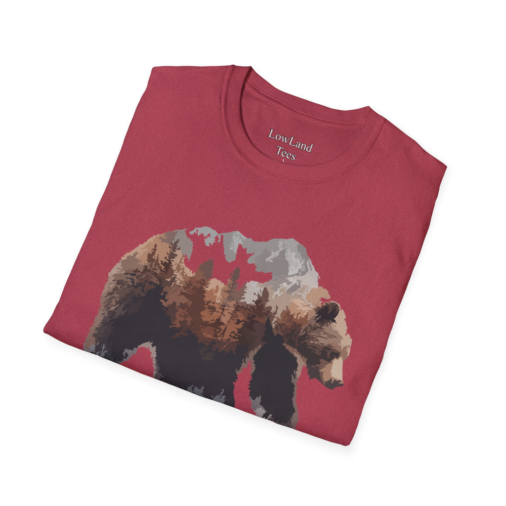Mountain Spirit Bear T-Shirt — Double Exposure Wilderness Nature Tee