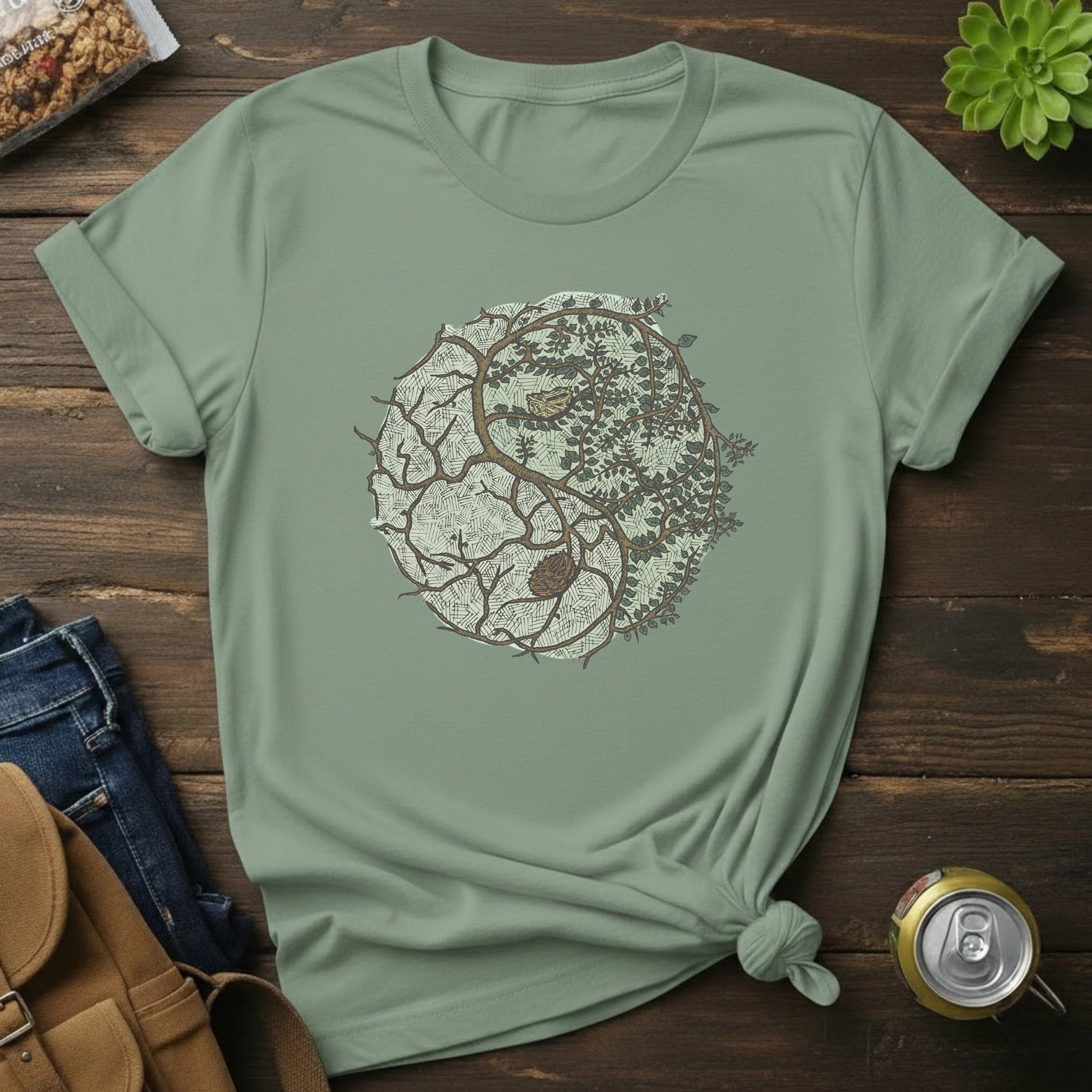 T-Shirt — Forest & Stone Circle Illustration Tee