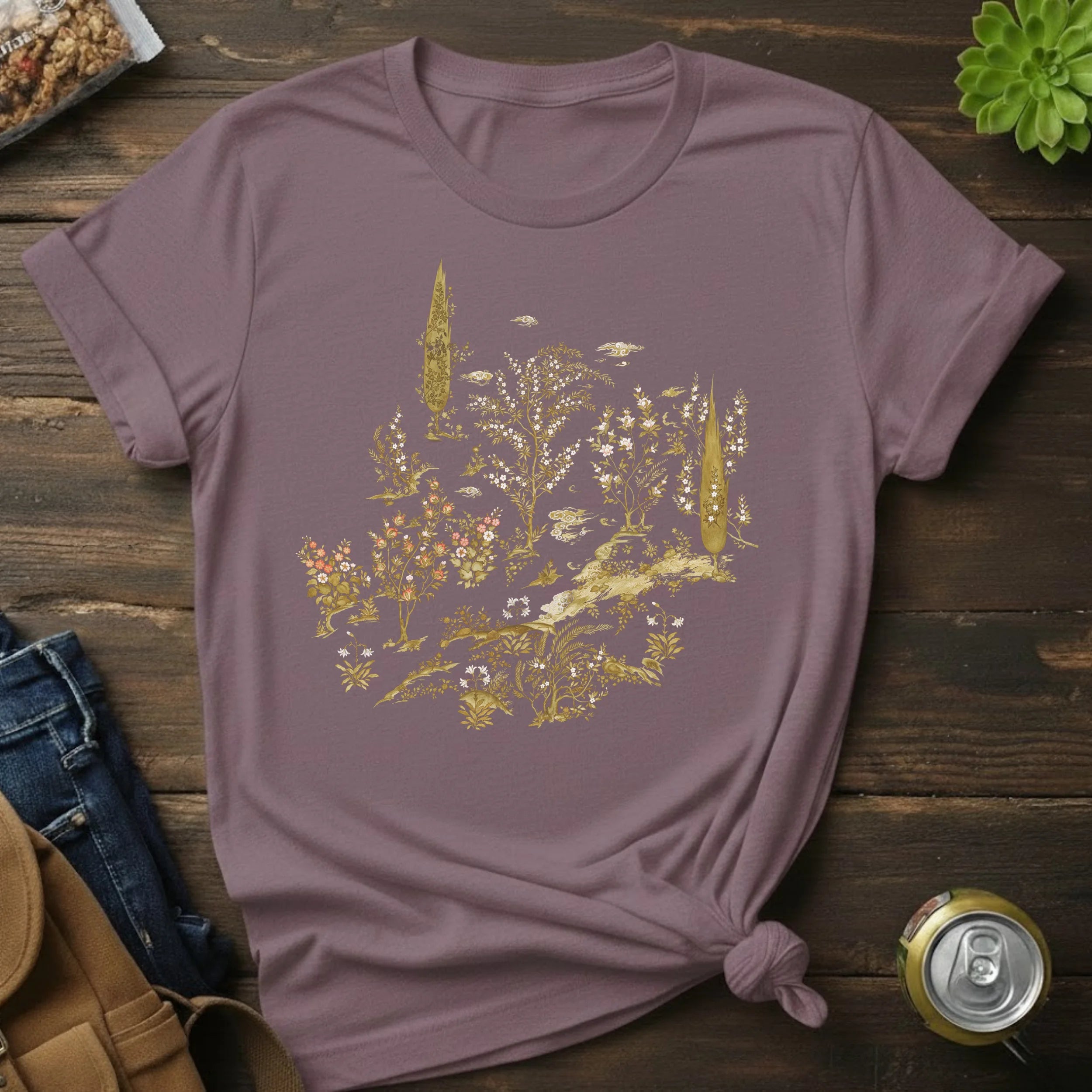 Floral Countryside T-Shirt — Vintage Botanical Garden Design