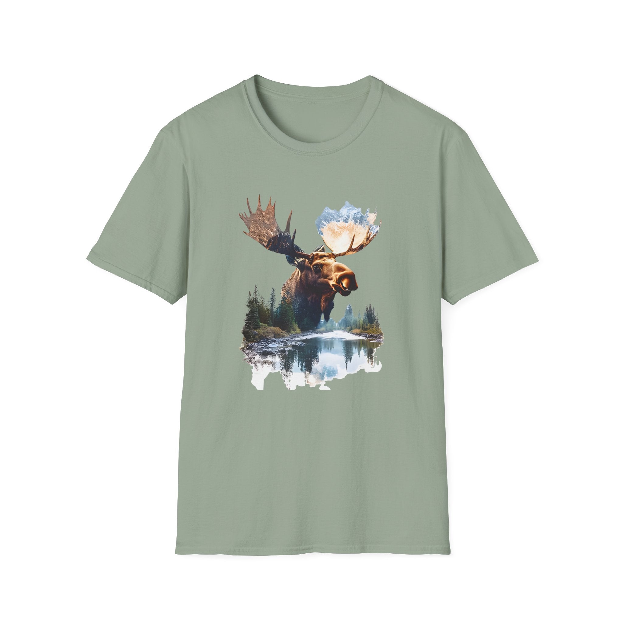 Moose Reflection T-Shirt – Wilderness Lake Double Exposure Tee