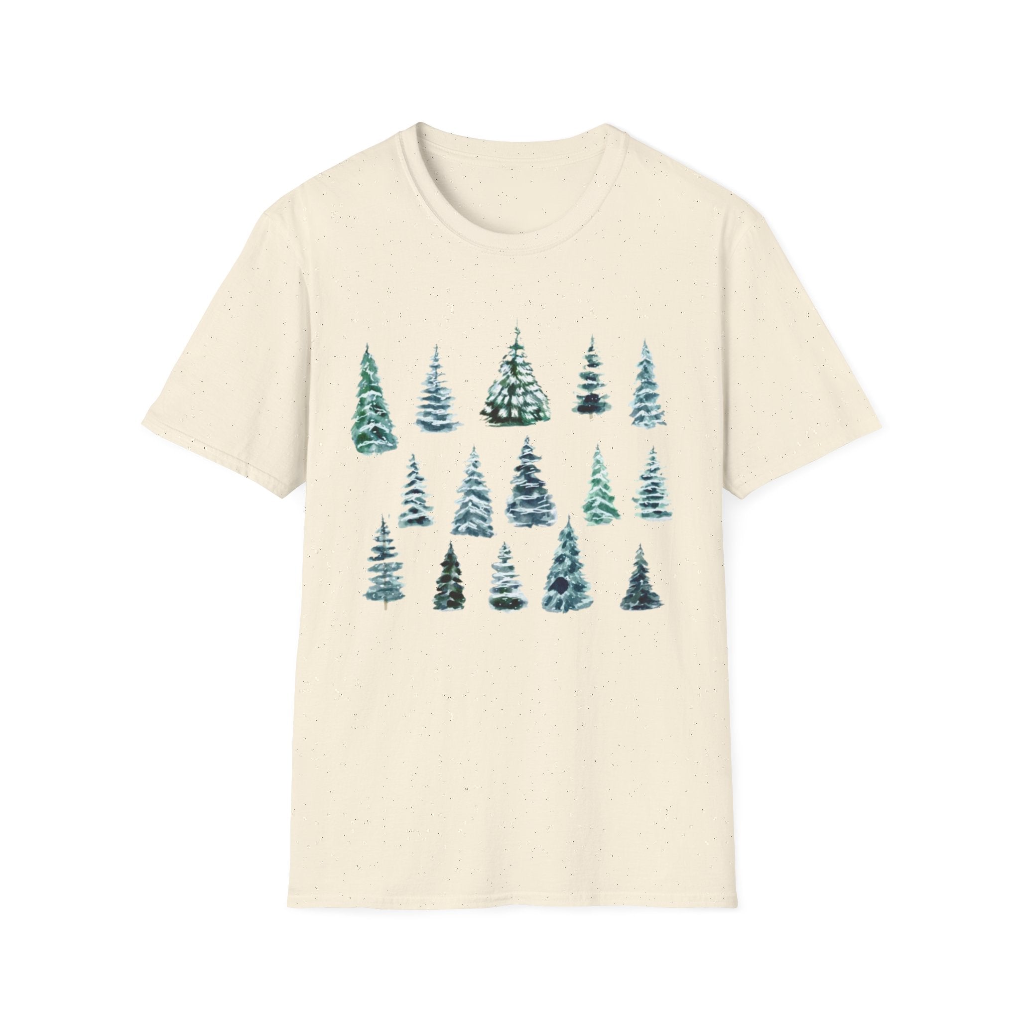 Pine Tree Watercolor T-Shirt — Minimal Holiday Trees Tee