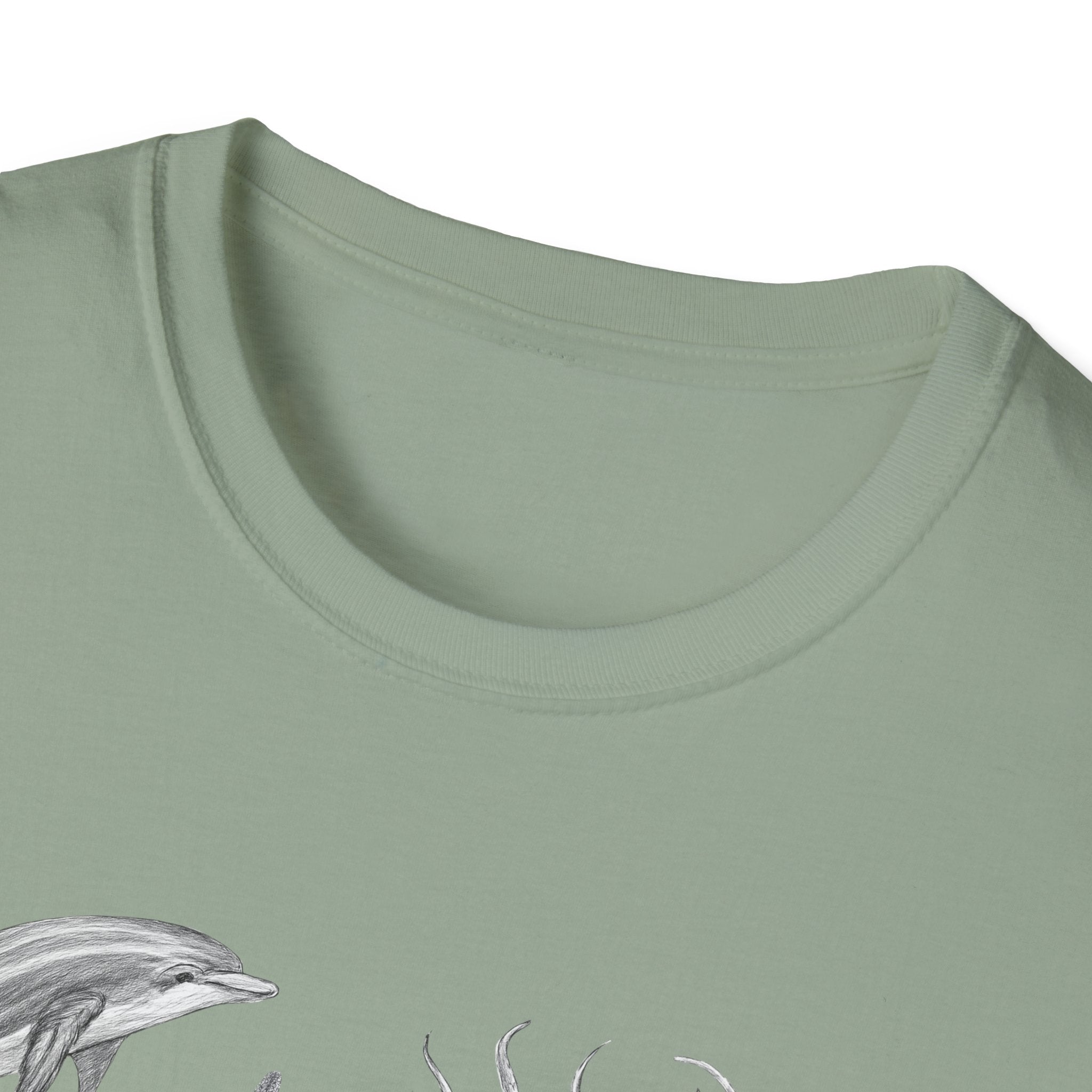 Ocean Wildlife T-Shirt — Monochrome Marine Life Design