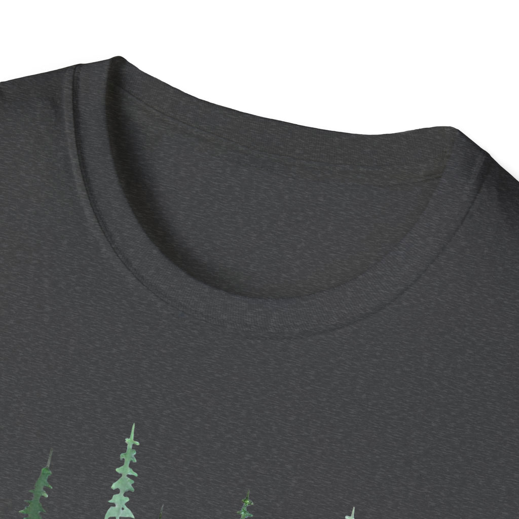 Forest Watercolor T-Shirt — Green Pine Tree Nature Tee