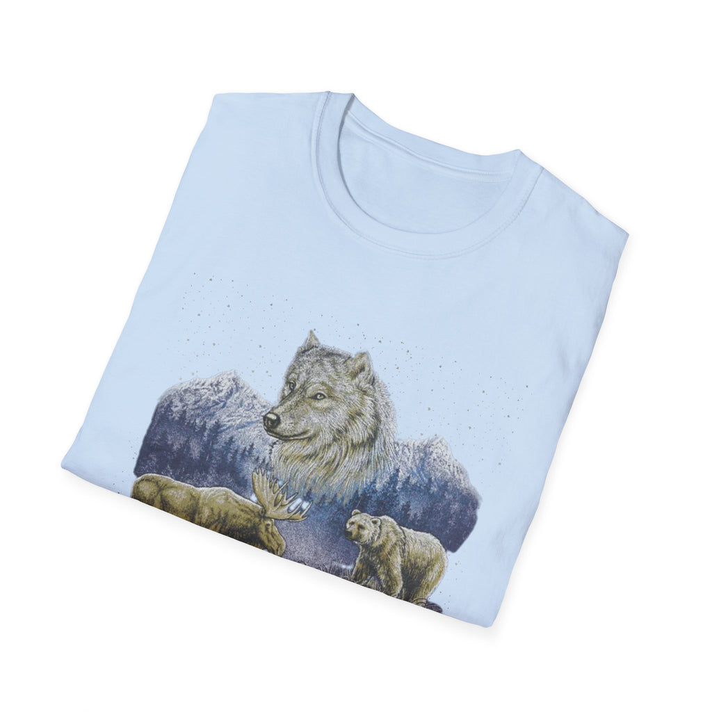 Wolf Trio Mountain T-Shirt — Wildlife Graphic Tee