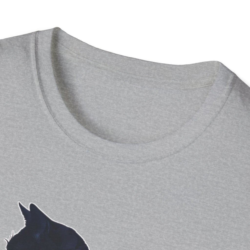 Floral Cat Silhouette T-Shirt