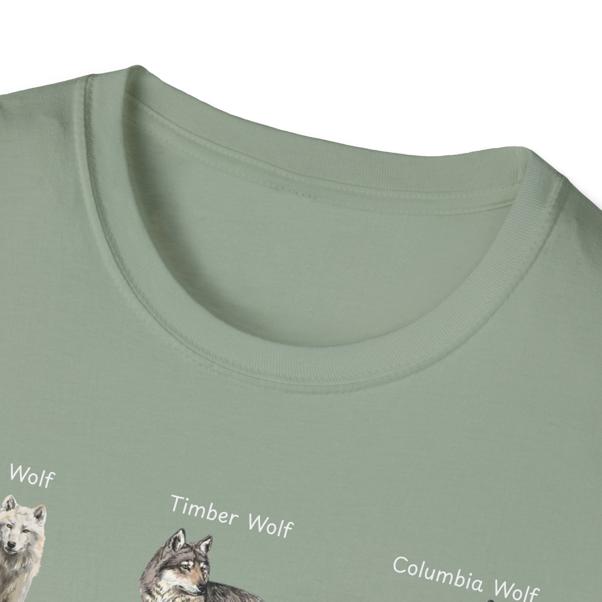 Wolf Species Chart T-Shirt — Illustrated Wolves Guide Tee