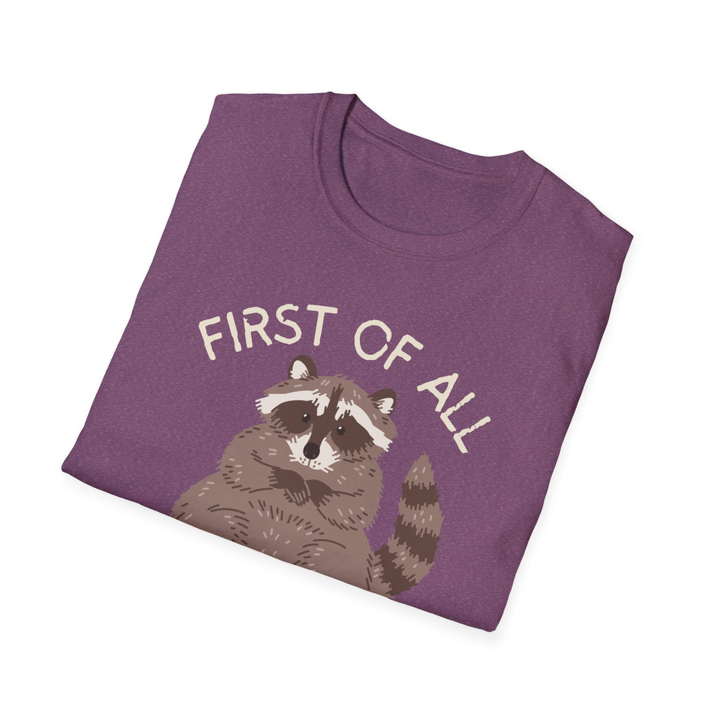 Raccoon 'First of All I'm a Delight' Cute Graphic T-Shirt