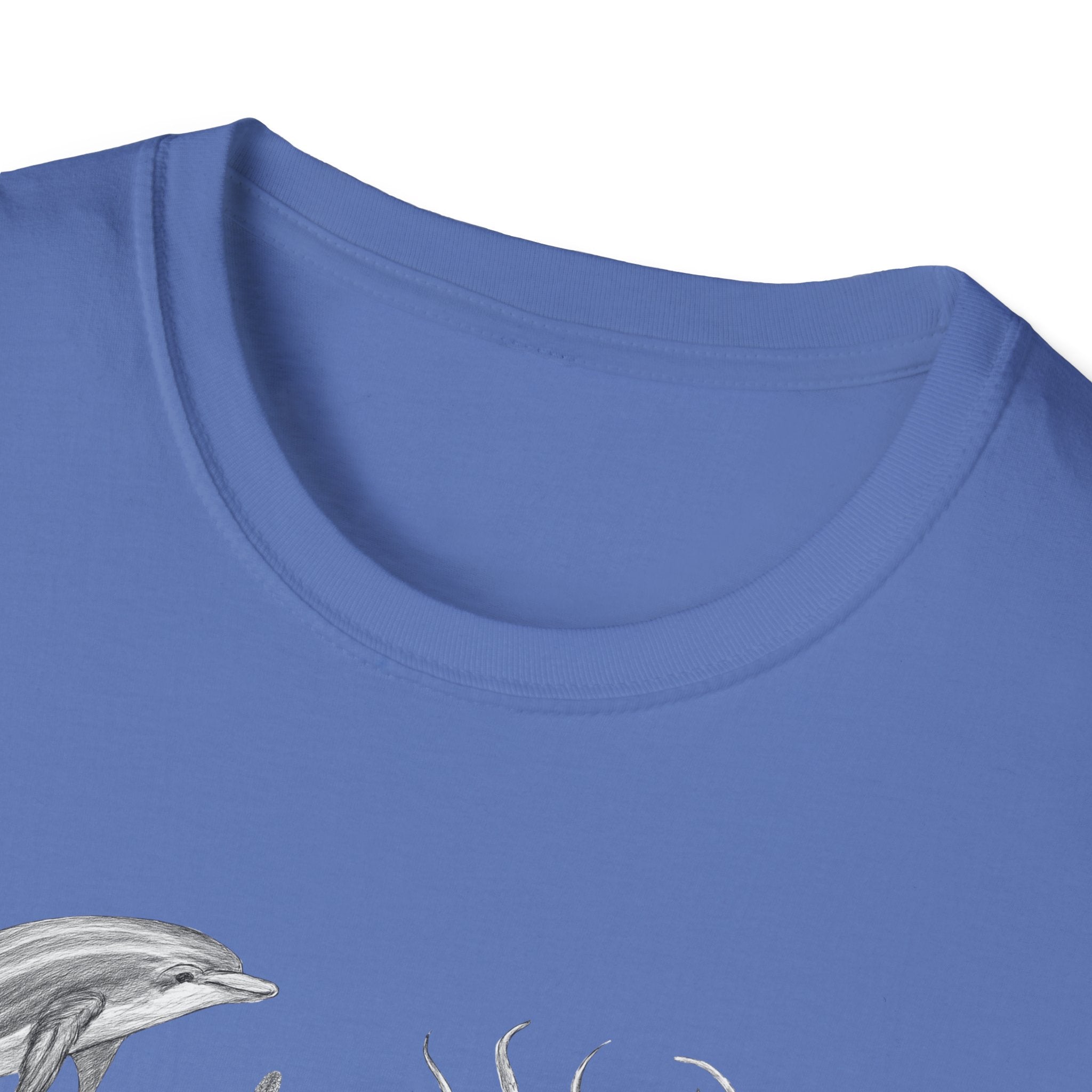 Ocean Wildlife T-Shirt — Monochrome Marine Life Design