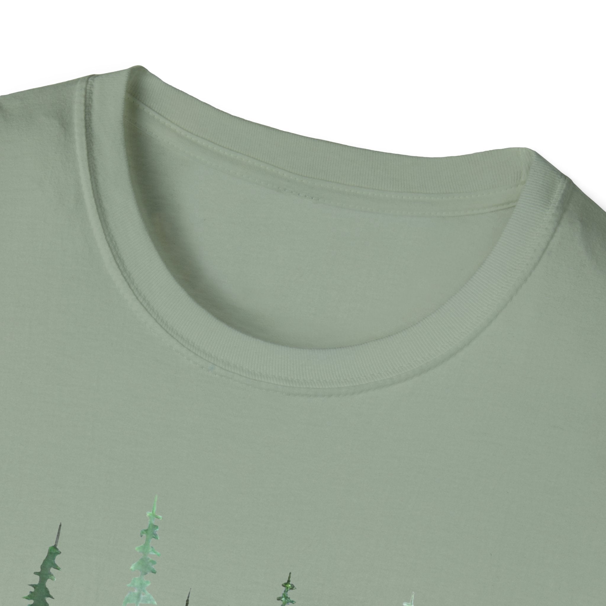 Forest Watercolor T-Shirt — Green Pine Tree Nature Tee